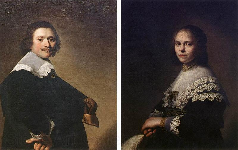 VERSPRONCK, Jan Cornelisz Portrait of a Man and Portrait of a Woman  wer Norge oil painting art